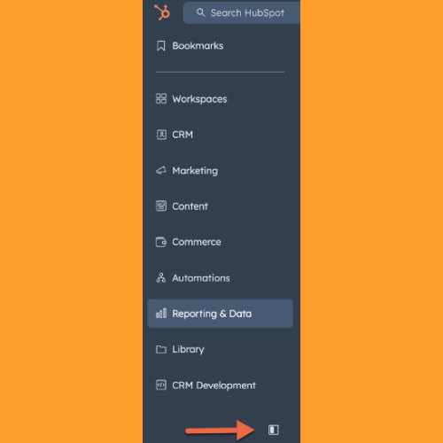 hubspot navigation sidebar 2